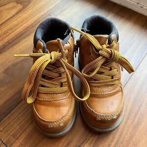 Kids Brown Leather Boots, timberland lugs lookalike